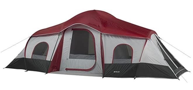 Ozark Trail 10-Person 3-Room XL Family Cabin Tent With AC hole