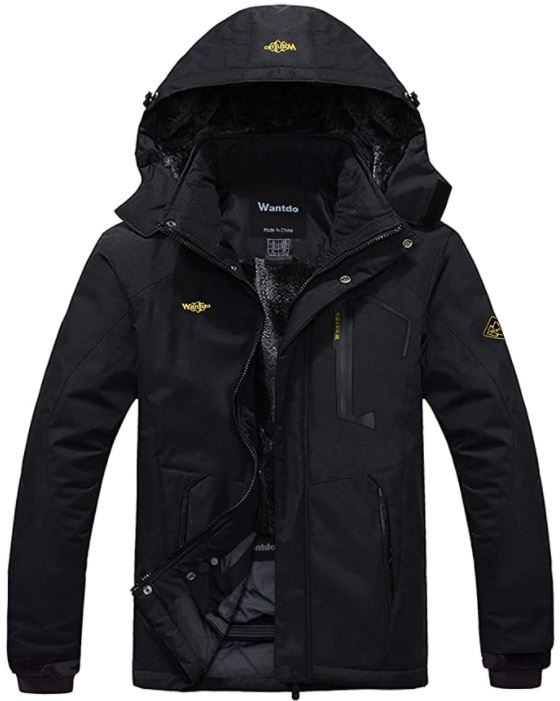 Wantdo Men’s Mountain Waterproof Ski Jacket